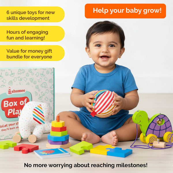 All-in-1 Baby Gift Box – Wooden & Organic Toys (1+ Years)