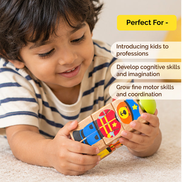 Dress Me up Wooden Rotate & Turn Puzzle - Set of 2 Puzzles (1+ years)