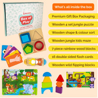 All-in-1 Toddler Jungle Play Gift Box – Wooden Toys (2+ Years)