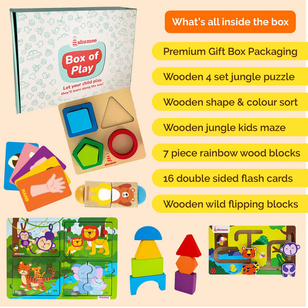 All-in-1 Toddler Jungle Play Gift Box – Wooden Toys (2+ Years)