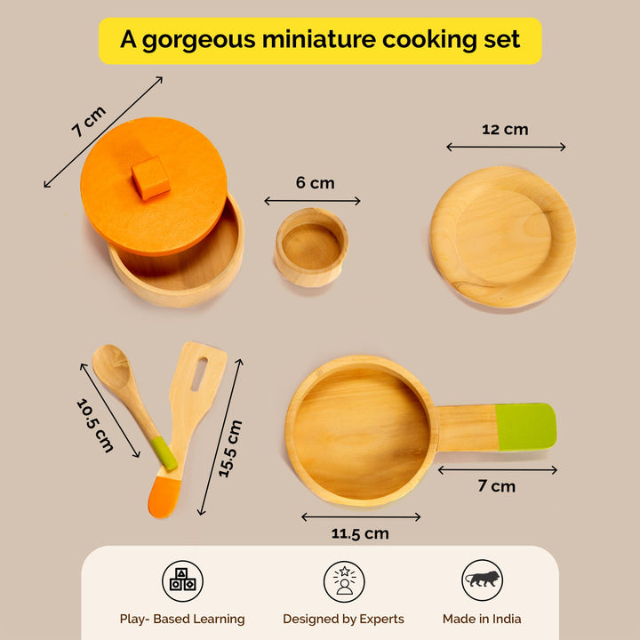 Wooden Cooking Set For Lil Chef'S (3 Years+)