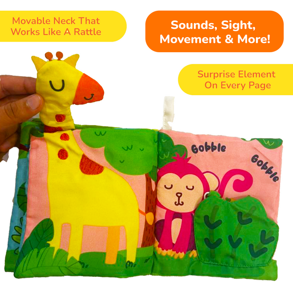 Shumee Touch & Feel Cloth Book – Interactive Sensory Activity Book for Babies (0–2 Years)