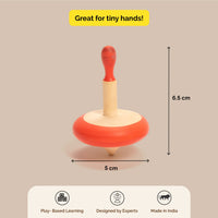 Wooden Spin Tops - Set Of 3 (3 Years+) I Pack of 5