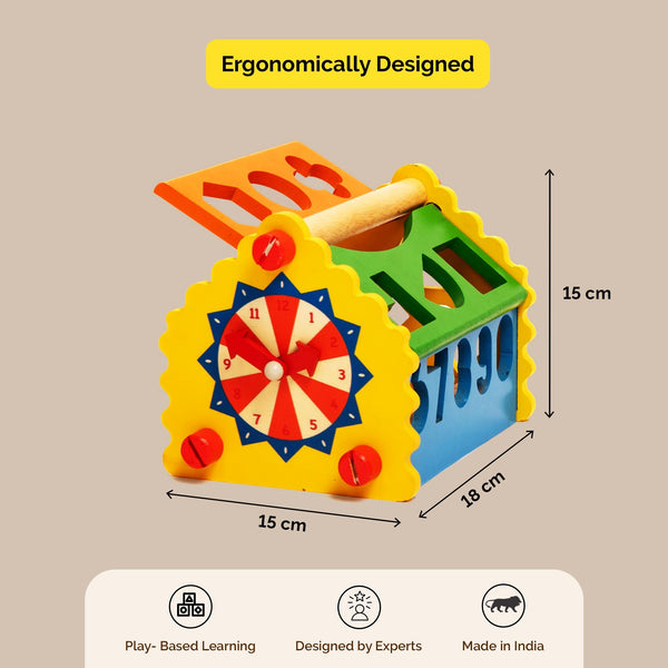 Wooden Shape & Number Sorter House Toy (1+ Years)