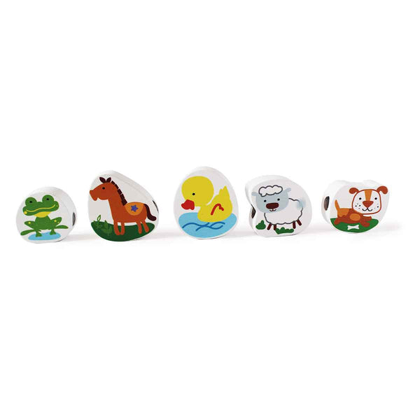 Wooden Farm Lacing Blocks for Toddlers (2 Years+)