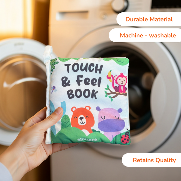 Shumee Touch & Feel Cloth Book – Interactive Sensory Activity Book for Babies (0–2 Years)