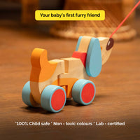 Wooden Dog Pull Along Toy - Bruno (1 Years+)