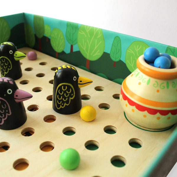 Wooden Thirsty Crow Board Game - Fun Family Game Set (4 Years+)