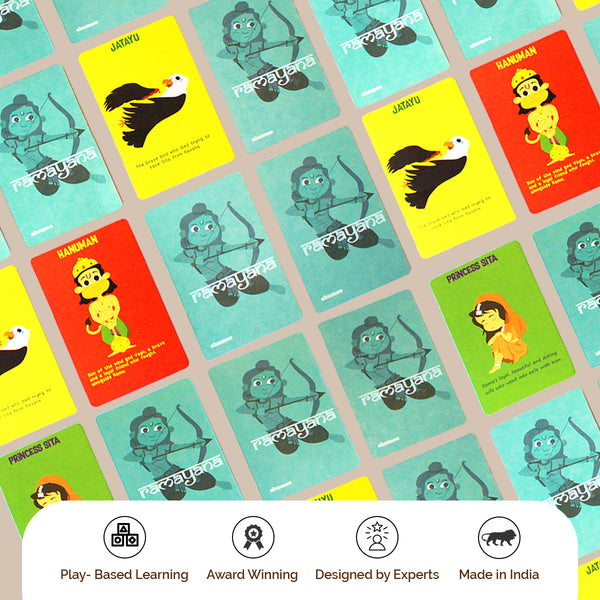 Ramayana Snap Card Game - 52 Cards Featuring Characters (4 Years+)