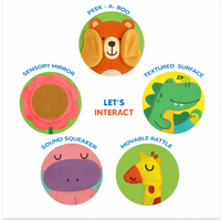 Shumee Touch & Feel Cloth Book – Interactive Sensory Activity Book for Babies (0–2 Years)