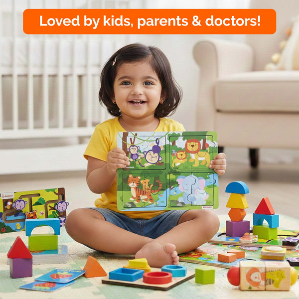All-in-1 Toddler Jungle Play Gift Box – Wooden Toys (2+ Years)