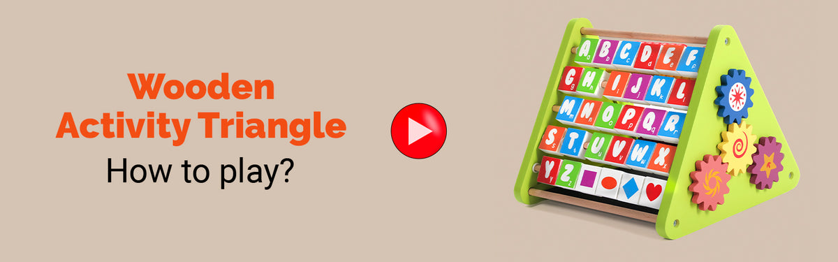 Activity Triangle Toy - 5-In-1 Wooden Triangle Activity Toy – Shumee