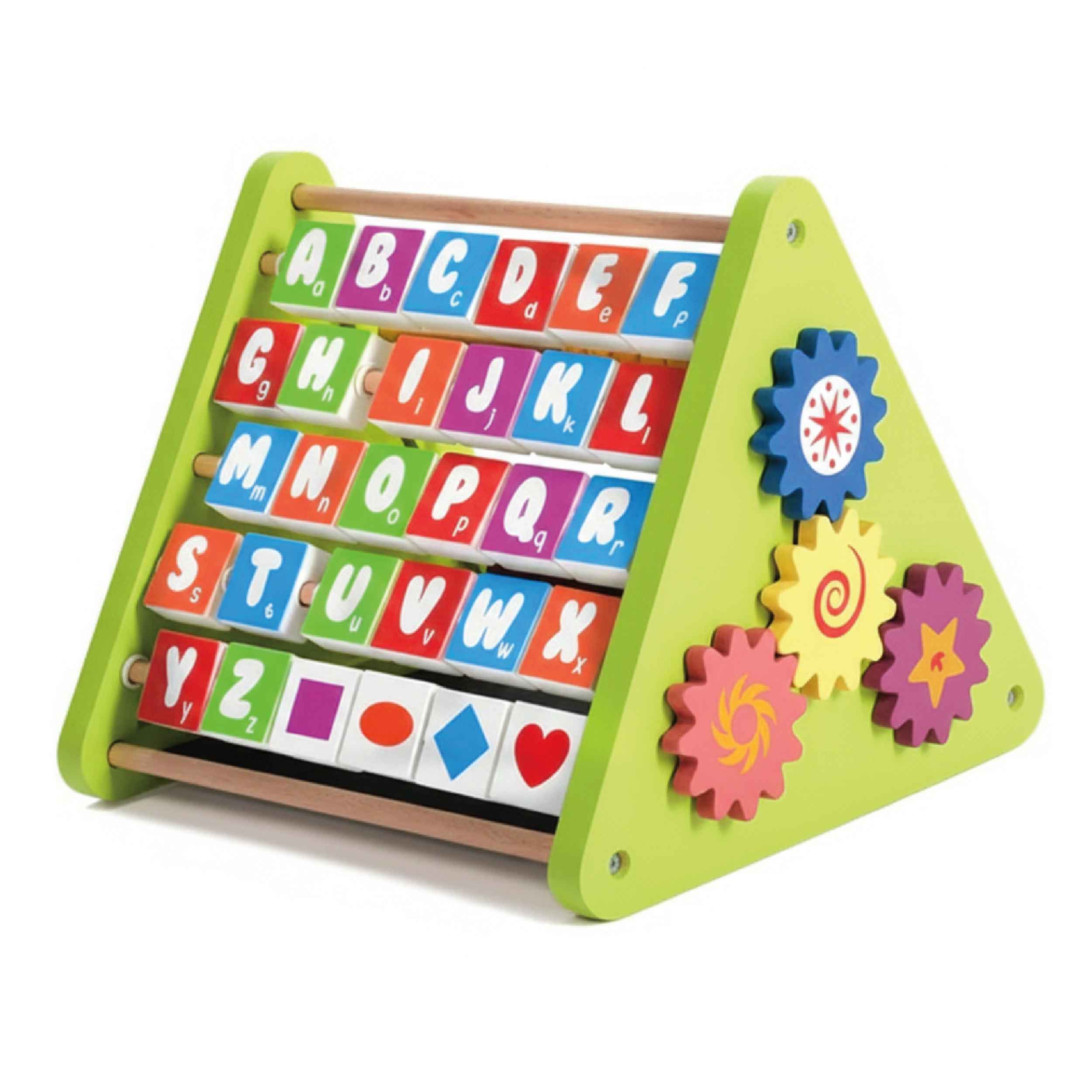 Activity Triangle Toy - 5-In-1 Wooden Triangle Activity Toy – Shumee