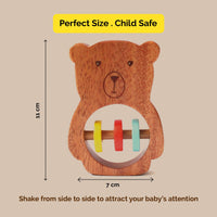 Bozo the Bear Wooden Rattle Toy for Babies (0 Months +)