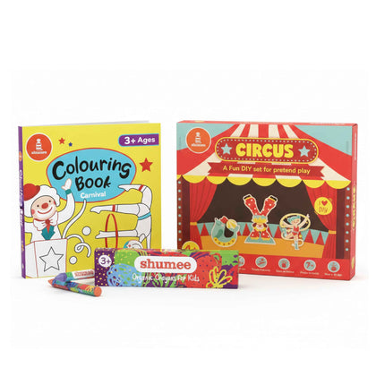 Carnival Fun DIY box and coloring book (3-8 years)