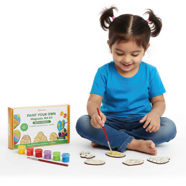 Easter Themed Magnetic Art Kit - 6 Wooden Magnets (6+ Years)