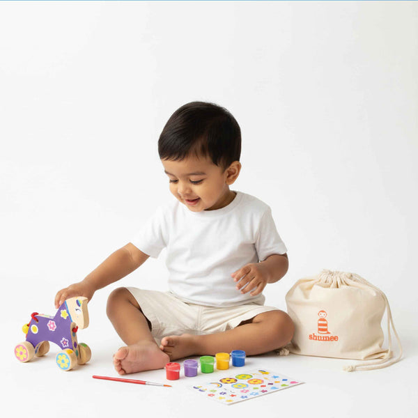 Paint Your Own Wooden Unicorn Set With 30+ Cute Stickers (4+ Years)