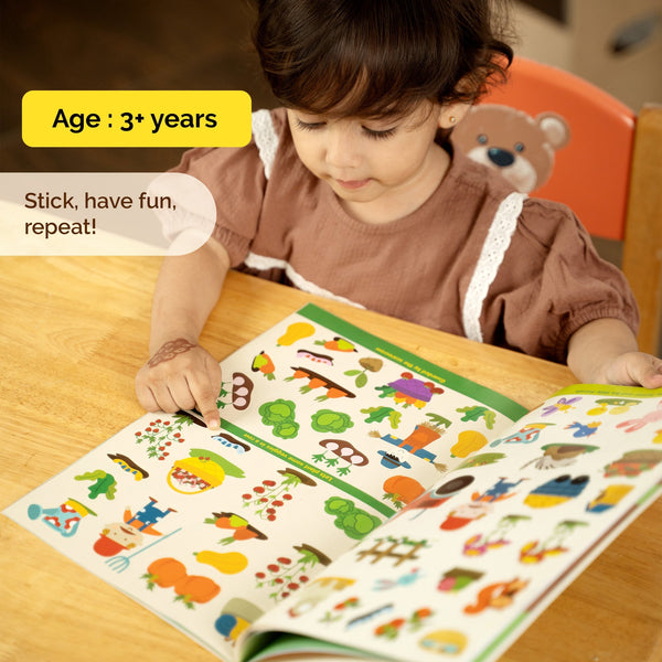 Farm Friends Sticker Book - 200+ stickers (3+ years)