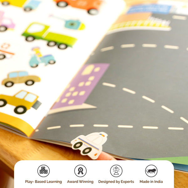 Vehicles Themed Sticker Book -160+ stickers (3+ years)