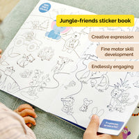 Jungle Friends Sticker Book  (180+ stickers) - 3 years+