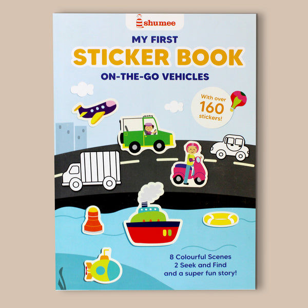 Vehicles Themed Sticker Book -160+ stickers (3+ years)