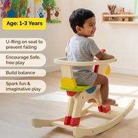 Wooden Rocking Horse Swing Toy For Baby & Toddlers (1 Years+)