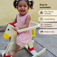 Wooden Rocking Horse Swing Toy For Baby & Toddlers (1 Years+)