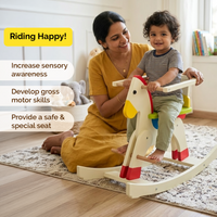 Wooden Rocking Horse Swing Toy For Baby & Toddlers (1 Years+)