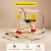 Wooden Rocking Horse Swing Toy For Baby & Toddlers (1 Years+)