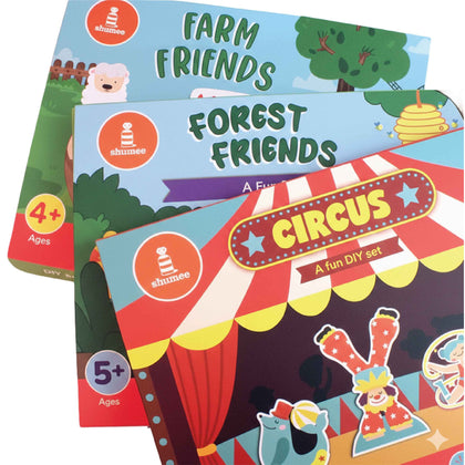 DIY 3D Activity Boxes - Farm, Forest and Circus theme 
 - 3 Years+