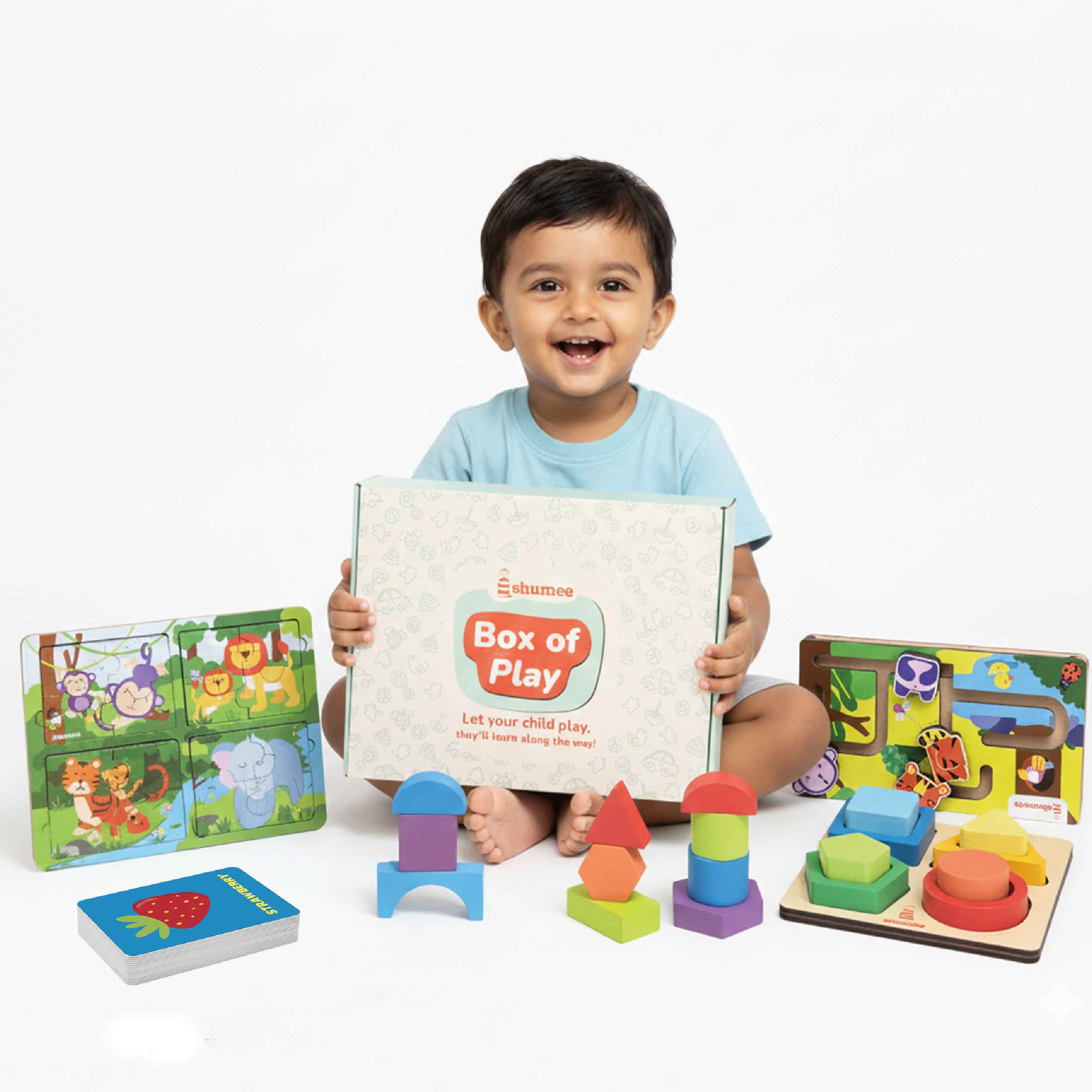 All-in-1 Toddler Jungle Play Gift Box – Wooden Toys (2+ Years