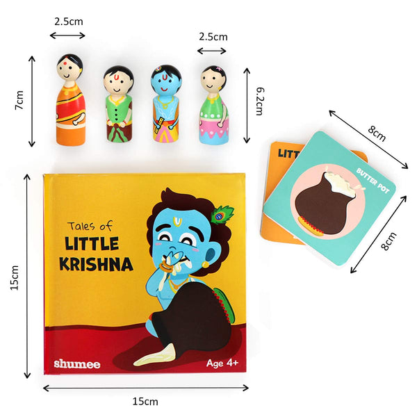 Krishna Set Combo - Peg Dolls, Memory Cards & Story Books (4+ Years)