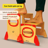 Wooden stepping stool for toddlers