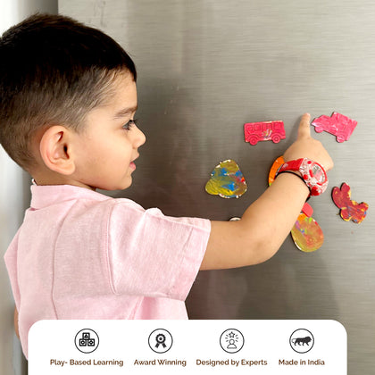 Vehicle Themed Magnetic Art Kit - 6 Wooden Magnets (6+Years)