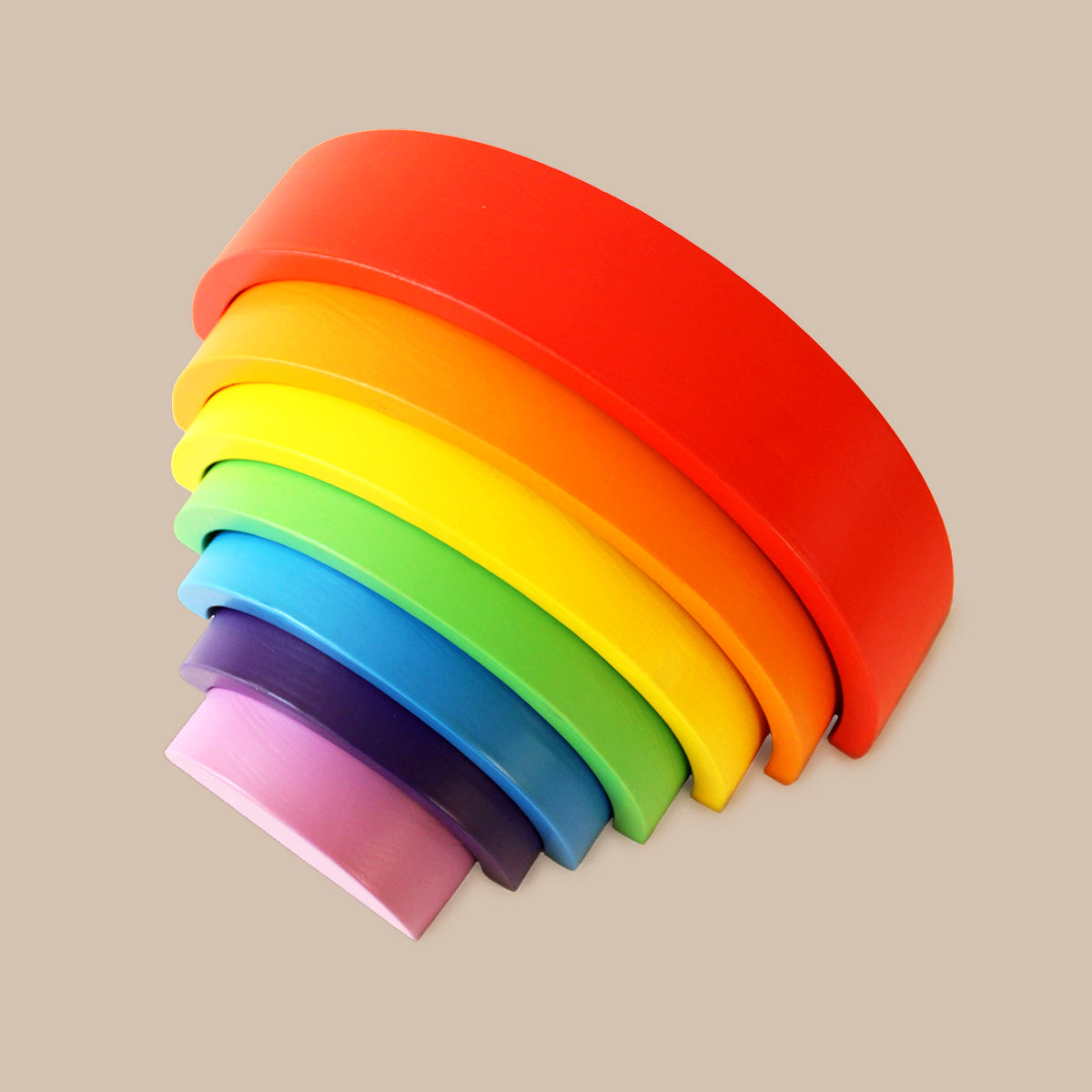 Wooden Rainbow Arc - Colourful Wooden Arch Stacking Toy for Kids