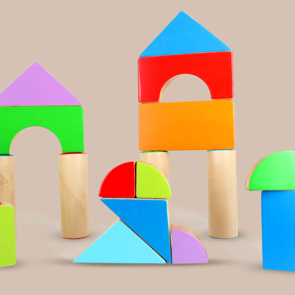 Wooden Chalk-o-Blocks Set - 26 Multishape Blocks (3 Years+)