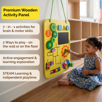 7-in-1 Wooden Busy Board - (1+ Years)