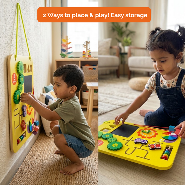 7-in-1 Wooden Busy Board - (1+ Years)