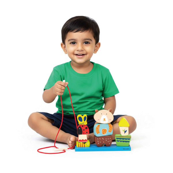 Wooden Jungle Pegging/Lacing Toy Set  (2 Years+)