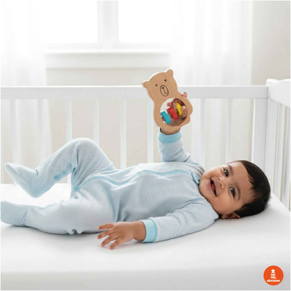 Bozo the Bear Wooden Rattle Toy for Babies (0 Months +)