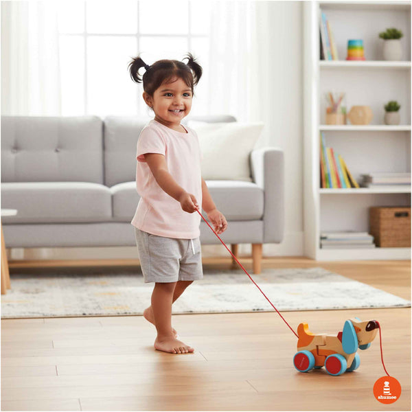 Wooden Dog Pull Along Toy - Bruno (1 Years+)