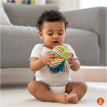 Soft Plush Clutch Ball For Babies With Rattle (0 Month+)