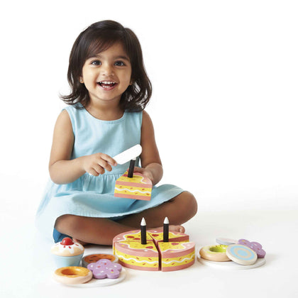Wooden Pretend Play Dessert Set - Cake, Donuts, Cookies, Cupcake (3 Years+)