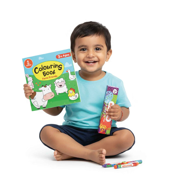 Farm Friends Colouring Book & Organic Crayon Kit (3 Years+)
