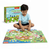 Farm Themed Floor Puzzle & Card Game Set (3+ Years)