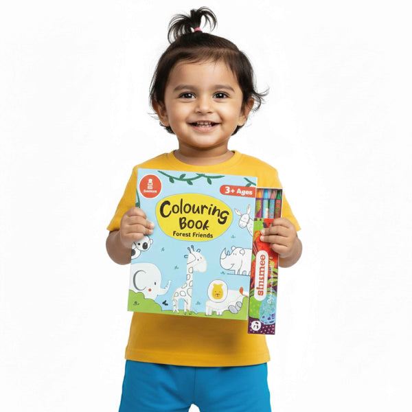 Forest Friends Colouring Book and Organic Crayon Kit  (3 Years+)