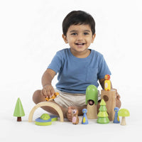 Wooden Peg Dolls Forest Friends Play Set (3 years+)