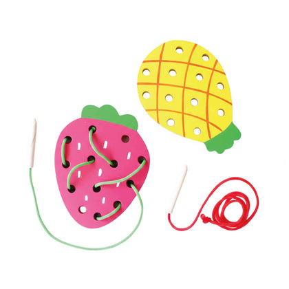 Wooden Fruit Lacing Set with Blunt Needles (3 Years+)