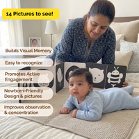 Newborn High Contrast Cards – Black & White Baby Visual Stimulation Book