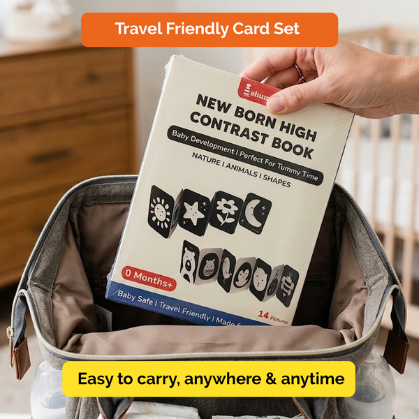 Newborn High Contrast Cards – Black & White Baby Visual Stimulation Book
